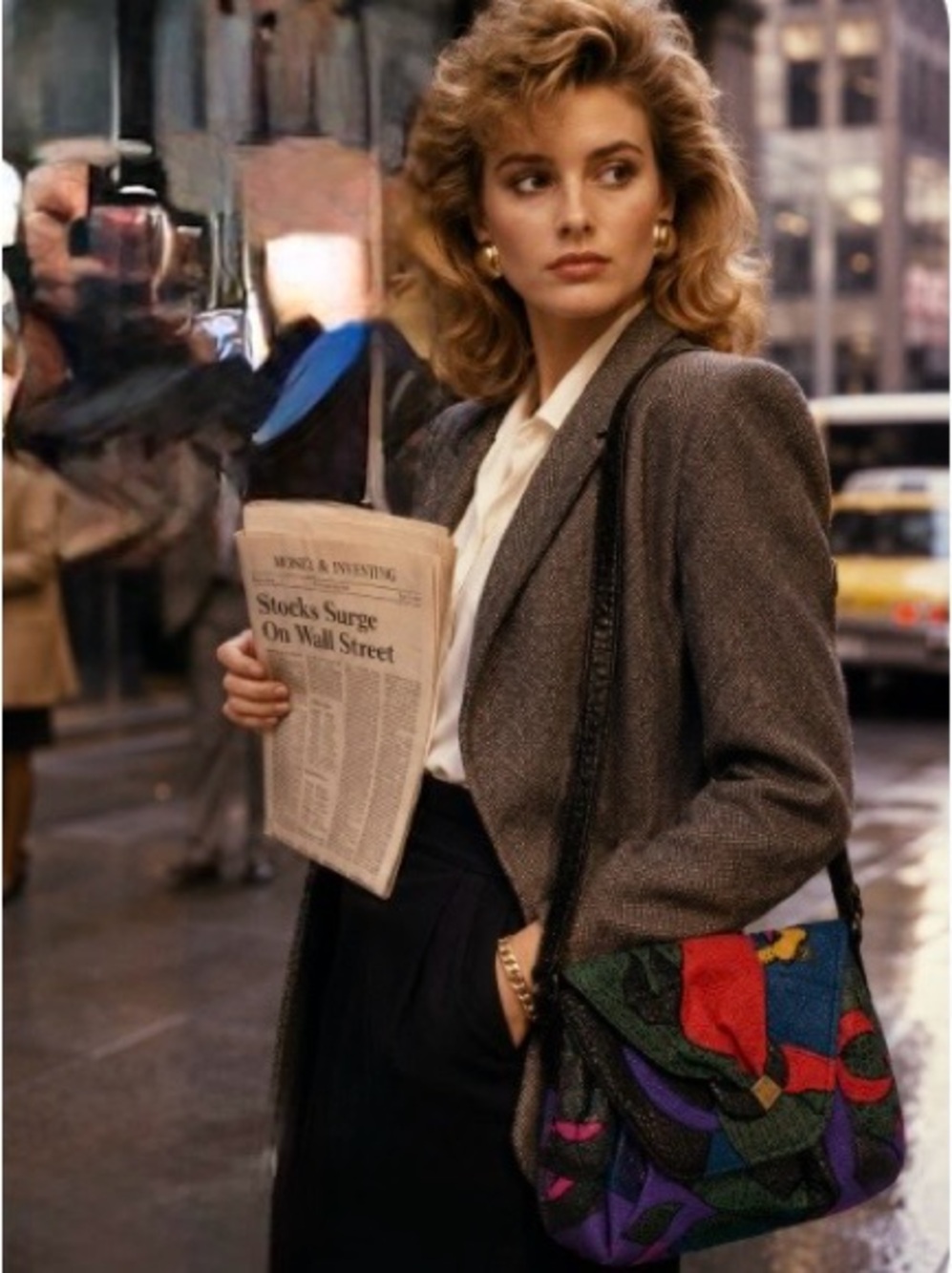 Vintage Unmistakable 80s NAS BAG Shoulder Bag/Crossbody Bag Patchwork Multicolor